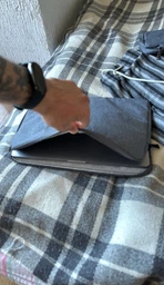 Чехол-сумка с боковым карманом для ноутбука макбука MacBook Air/Pro M1 M2 М3 15" / 16" с сумочкой для зарядки, мышки и телефона Тёмно-Серый фото от покупателей 2