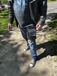 Сумка на бедро из натуральной кожи Ridl Harley Davidson черная 902610Harley Davidson фото от покупателей 2