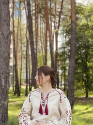 Вышиванка женская с узором NARODNYY BUTIK 1018.1 46 Бежевая (NB2000000236476) фото от покупателей 1