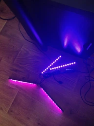 Підсвічування салону в машину RGB під ноги з пультом - РГБ освітлення в салон авто від USB, вологозахисна 4 х 12LED x 22см фото від покупців 3
