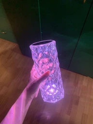 Ночник лампа RGB настольная Rose Diamond Table Lamp LED светильник кристалл с USB-зарядкой и пультом ромб фото от покупателей 18