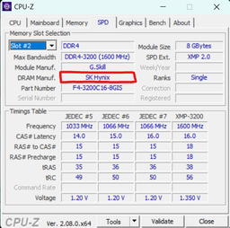 Модуль памяти DDR4 2x8GB/3200 G.Skill Aegis (F4-3200C16D-16GIS) фото от покупателей 8