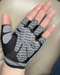 Перчатки для фитнеса (велосипеда и тяжелой атлетики) SPORT GEAR "S" чёрные с розовым фото от покупателей 16