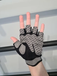 Перчатки для фитнеса (велосипеда и тяжелой атлетики) SPORT GEAR "S" чёрные с розовым фото от покупателей 15