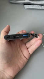 Переходник Type-C на HDMI USB 3.0, адаптер для MacBook Apple Samsung Asus HP Type-С USB-хаб 4K (TypeC-HUB-3in1-SL) Dark Grey фото от покупателей 14