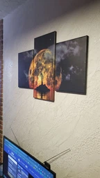 Модульна картина із трьох частин Moon tree 96x60 см (MK322030) фото від покупців 2