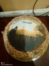 Сахарна їстівна картинка Modecor Модель STALKER Ø 20см, вис. 5см для хлопчика на торт і топпери 10,11,12,13,14,15 років з комп'ютерною грою СТАЛКЄР (SNP - 00046)