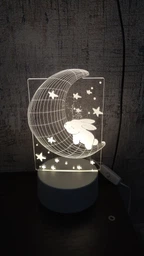 Настільний декоративний LED світильник-нічник, декоративна 3D лампа, дитячий нічник, дитяча нічна лампа, дитячий подарунок з LED ефектом 10*18 см Z-584 фото від покупців 5