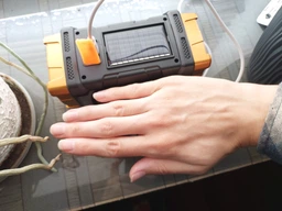 Акумуляторний переносний ліхтар на сонячній батареї HB-2678-25W+2COB з Powerbank, панель, USB зарядка (31466) фото від покупців 7