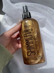 Кокосова олія Top Beauty для засмаги з шимером Shimmer Coconut Oil Gold 100 мл фото від покупців 4