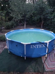 Бассейн семейный каркасный круглый Intex 28200 305х305х76 см на 4485 л синий фото от покупателей 4