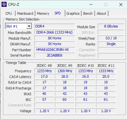 RAM SK hynix 8GB SODIMM DDR4 2666MHz для ноутбуків, Non-ECC, CL19, 1.2V (HMA81GS6CJR8N-VK) фото от покупателей 3