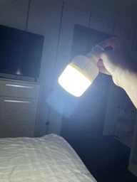 Лампа-ліхтар для кемпінгу акумуляторна LED Lamp 1200mAh автономна світлодіодна з трьома режимами роботи та гаком XO YH04 White фото від покупців 11
