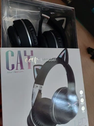 Бездротові навушники Onvyx BT612I з котячими вушками, RGB-підсвічуванням, Bluetooth 5.3, FM-радіо, MicroSD, AUX, складні Black фото від покупців 3