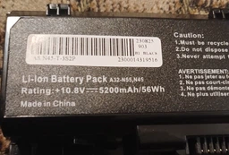 Аккумулятор для ноутбука Asus A32-N55 10.8V Black 5200mAh OEM (013660)