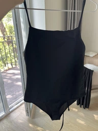 Чорний цілісний купальник на завʼязках - vacation Perfect Female Чорний L (182SW-21C-bl)