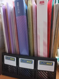 Лоток для бумаг Buromax Пластиковый Вертикальный 3 в 1 Черный (BM.6100)