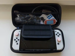 Жорсткий захисний кейс чохол для ігрової консолі Nintendo Switch / Nintendo Switch OLED (Full Black) + в подарунок накладки на стіки [358564941] фото від покупців 12