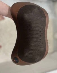 Массажная Подушка MASSAGE PILLOW QY-8028-2 (по 2 роликов) с подогревом для шеи и спины, универсальная, Коричневая фото от покупателей 15