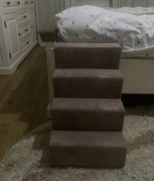 Прикроватные ступеньки , пандус для собачек 40*35*50 бежевый на четыре ступеньки фото от покупателей 5