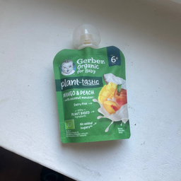 Упаковка фруктового пюре Gerber Organic з манго, персиком та кокосовим мусом для дітей з 6 місяців 80 г x 7 шт (8445290773401) фото від покупців 4