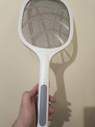 Електрична Ракетка Мухобійка пастка Mosquito Killer акумуляторна перезаряджається з USB 800 мАч і з функцією UV-лампа Білий