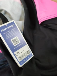 Подростковый сдельный купальник для девочки Aqua Speed LUNA 7818 (309-19) 146 см Черный/Розовый (5908217678188)