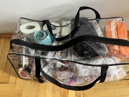 Сумка прозора в пологовий будинок Mommy Bag XL чорна (bl004)