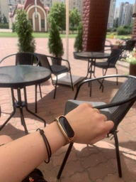 Mеталлический ремешок Миланская Петля Milano Jobs Xiaomi Mi Band 6/5/4/3 золото (mrk3064) фото от покупателей 7
