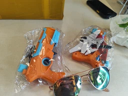 Детский игрушечный пистолет катапульта запускающий самолетики Eys Toys Air Battle K 5000 Бирюзовый фото от покупателей 3