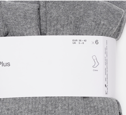 Набор женских носков высоких хлопковых Nike Everyday Plus Cushioned SX6897-904 34-38 6 пар Разноцветный (195244786428)