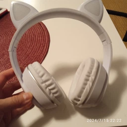 Беспроводные наушники CAT I400s с кошачьими ушками, LED-подсветкой, микрофоном, Bluetooth, FM и MicroSD | Для детей и взрослых | Pink фото от покупателей 2