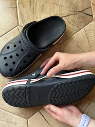Мужские кроксы Crocs Bayaband Clog 205089-066 41-42 (M8/W10) 26 см Black/White (8873506200302)