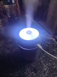 Портативний зволожувач повітря Aroma Car Humidifier H2O Компактний світлодіодний ультразвуковий дифузор 300 мл Дитячий нічник Сірий фото від покупців 2