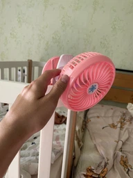 Переносной USB мини-вентилятор Mini Fan ML-F168 с аккумулятором на прищепке, розовый фото от покупателей 1