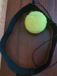Тренажер для бокса (файтбол), мяч для реакции на резинке, fightball, мяч теннисный (красный) фото от покупателей 7
