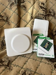 Набір камера Fujifilm Instax Square SQ1, Фотопапір 20шт, Чохол, Фотоальбом 80 фото Блакитний + Фоторамки в подарунок (Подарункове пакування)
