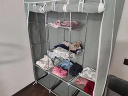 Складной каркасный тканевый текстильный шкаф на 3 секции Storage Wardrobe 88130 Синий (N-14) фото от покупателей 19