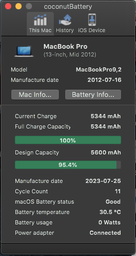 Аккумулятор для ноутбука Apple A1322 MacBook Pro 13" MC374 (2010) 10.95V Black 5800mAh OEM (009163)