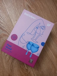 Набір менструальних чаш з мішечком для зберігання Satisfyer Feel Good (Dark Blue), 15мл та 20мл фото від покупців 1