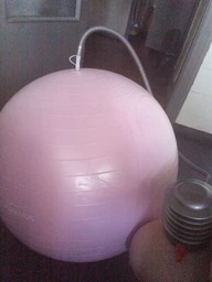 М'яч для фітнесу (фітбол) PowerPlay 4001 Ø65 cm Gymball Чорний + помпа