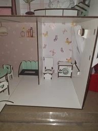 Кукольный домик NestWood Мини Коттедж дом для кукол Лол, мебль 9 ед, розовый (kdl001) фото от покупателей 2