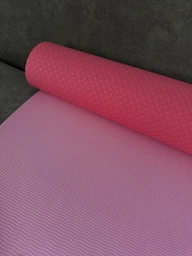 Килимок для йоги та фітнесу EasyFit TPE+TC 6мм двошаровий сірий-чорний фото від покупців 19