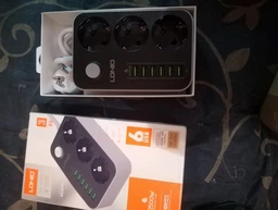 Мережевий фільтр-подовжувач з підсвічуванням LDNIO SE3631 (6USB, 3 Розетки 220V, 3.4A, 1.6m, швидка зарядка) - Чорний та білий фото від покупців 2