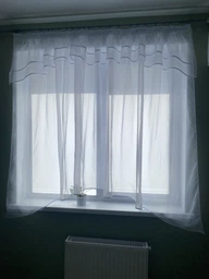 Кухонна гардина VR-Textil № 036к арка білий з жовтим 280х170 см (52-0510)