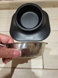 Миска для собак AnimAll 0466 на подставке MS7222 420 мл Металлическая/чорная (2000981277567) фото от покупателей 2