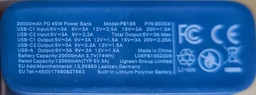 УМБ Ugreen PB165 45W PD 20000mAh Dual Type-C + USB-A (80304) фото від покупців 13