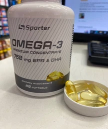 Жирні кислоти Sporter Omega-3 Premium Concentrate 750 mg EPA&DHA 60 капсул (4820249725702) фото від покупців 3