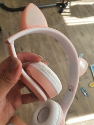 Навушники Bluetooth MDR CAT ear VZV-23M 7805 з підсвіткою, м'ятні фото от покупателей 19