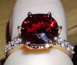 Кольцо Xuping Jewelry зерно граната с красным камнем р 16 золотистое фото от покупателей 1